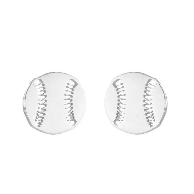 Gold Baseball Earrings