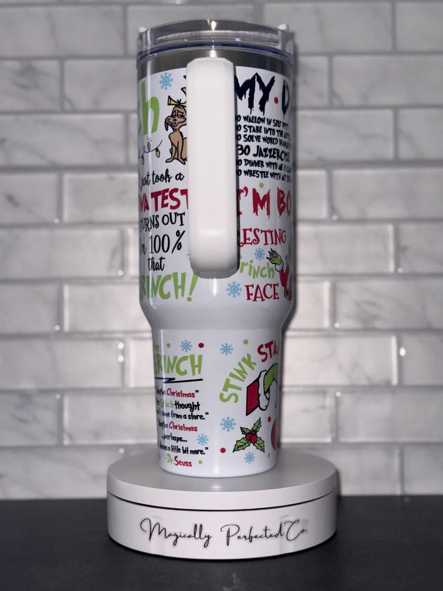 Grinch Inspired 40 oz Tumbler