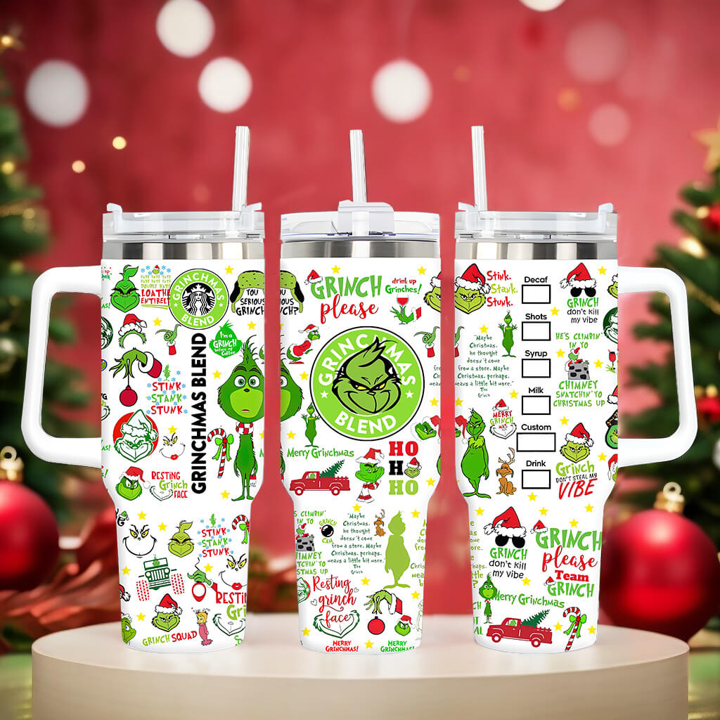Grinch Inspired 40 oz Tumbler