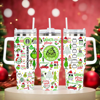 Grinch Inspired 40 oz Tumbler